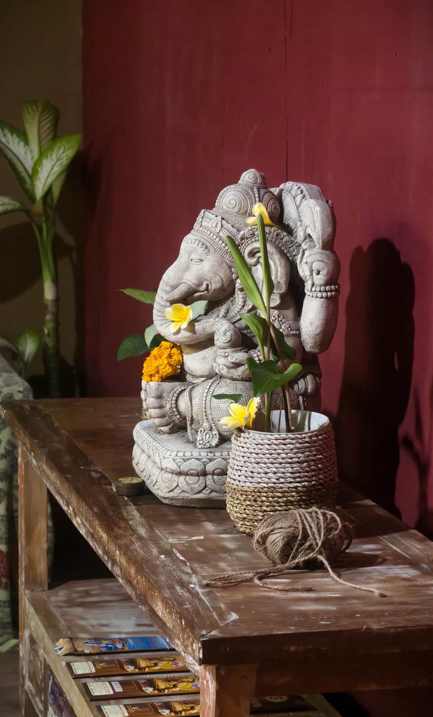 Ganesha Statue on table in Yoga Studio 108
