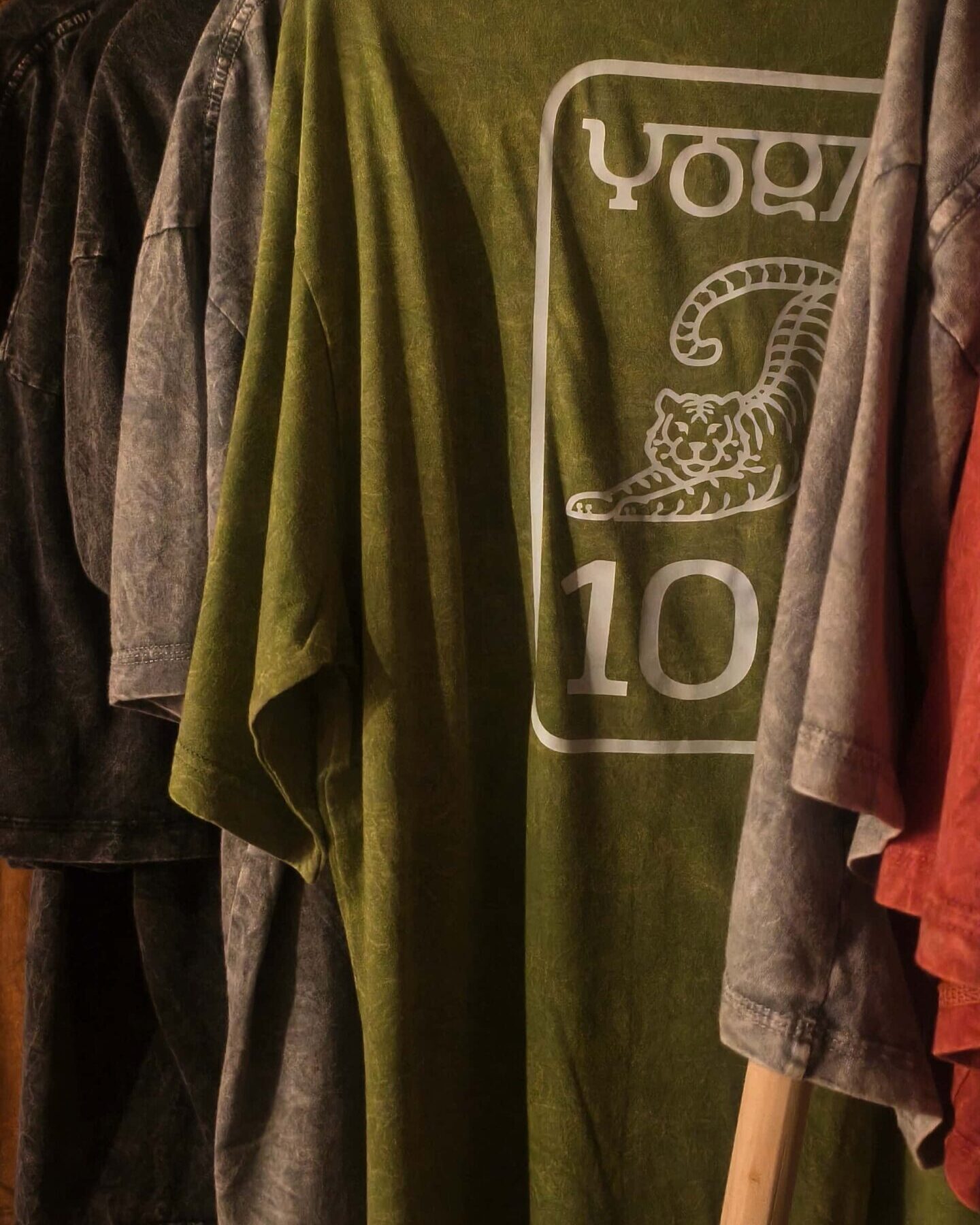 Yoga 108 Tshirts on Display in Good Karma Shop Seminyak