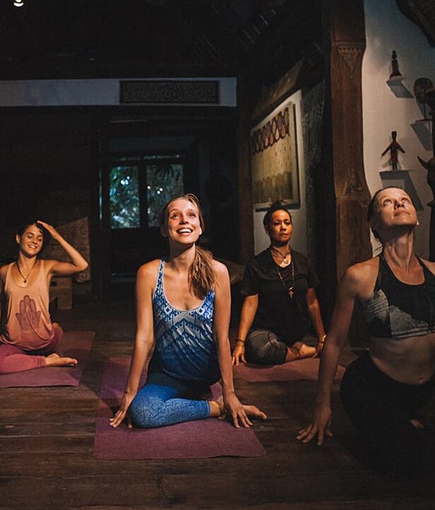Women in yoga workshop Bali 108 Yoga Studio
