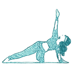 Side Plank Yoga Pose for Gentle Flow Class