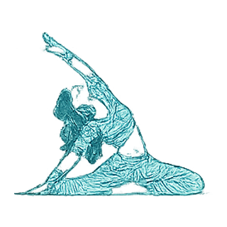 Side Bend Sukhasana Yoga Pose Icon for Beginners Class